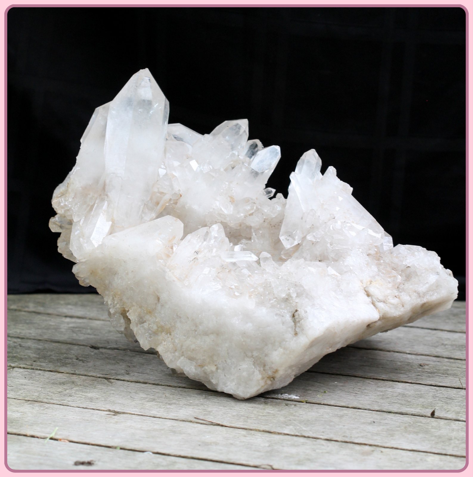 large Brazilian quartz cluster