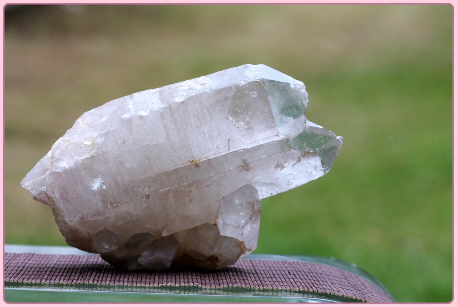 brazilian quartz double growth cluster