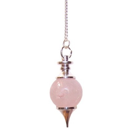 rose quartz sphere pendulum