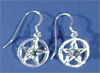 moldavite pentacle earrings