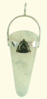 moldavite pendant with azeztulite